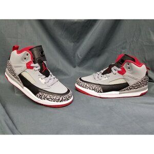 Jordan Spizike BP Sneakers Black Red Grey Kids Size 3Y Dispaly BRAND NEW NO BOX!